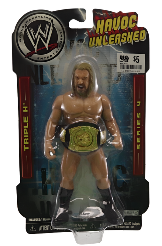 2008 WWE Jakks Pacific Bone-Crunching Action Havoc Unleashed Series 4 Triple H [With Championship]