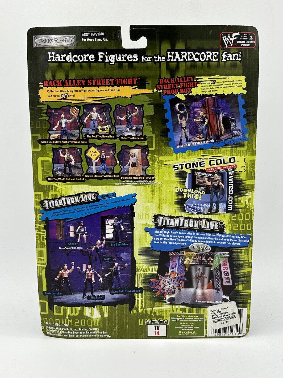 1999 WWF Jakks Pacific Titantron Live Back Alley Street Fight The Rock