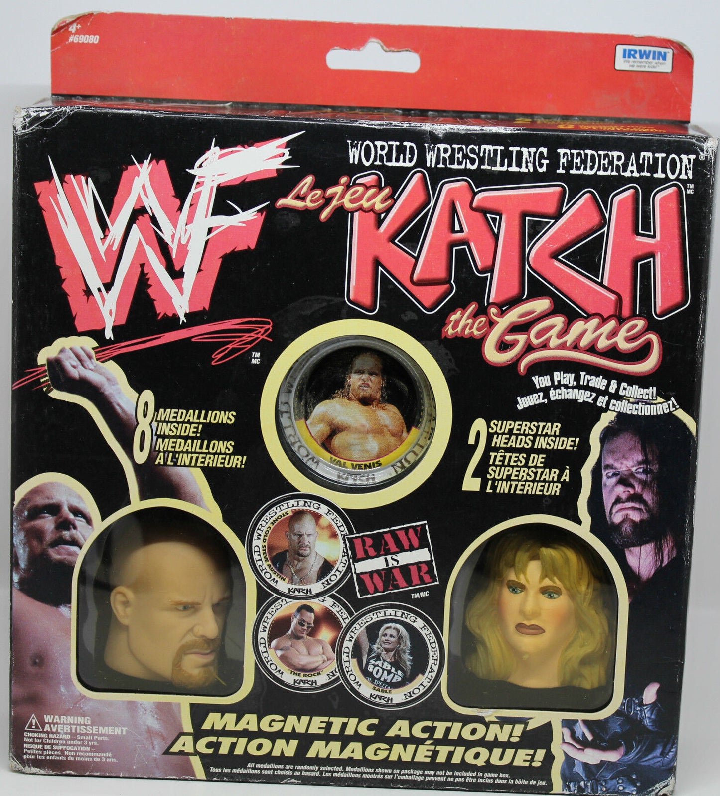 1999 WWF Irwin Toy Katch the Game [With Stone Cold Steve Austin & Sable]