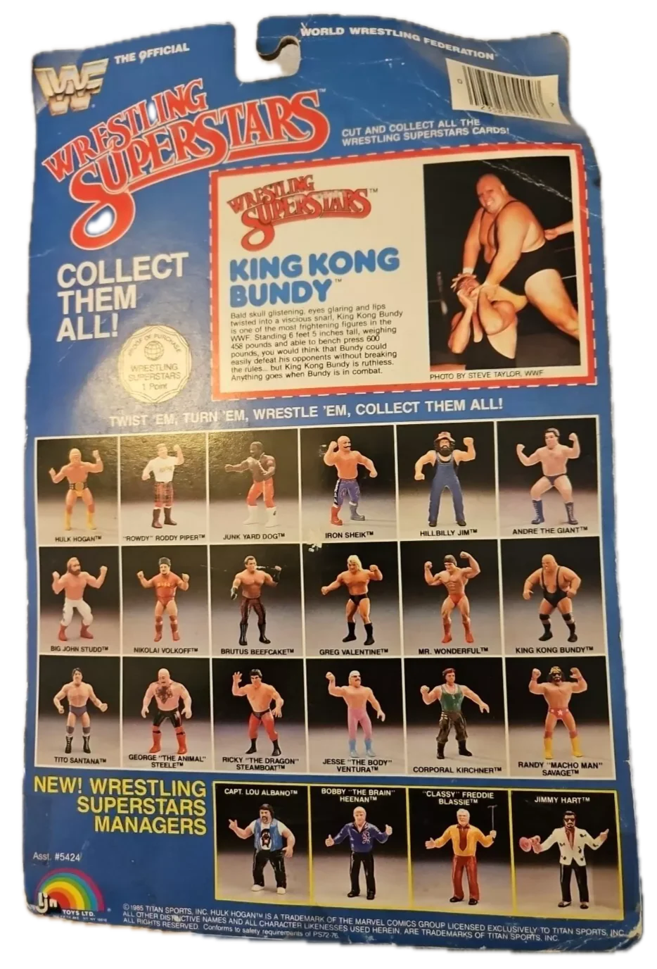 1986 WWF LJN Wrestling Superstars Series 2 King Kong Bundy