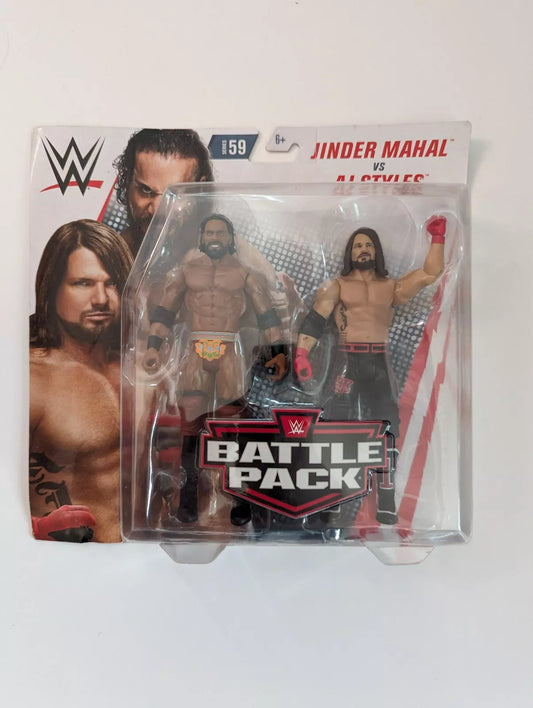 2019 WWE Mattel Basic Battle Packs Series 59 Jinder Mahal vs. AJ Styles