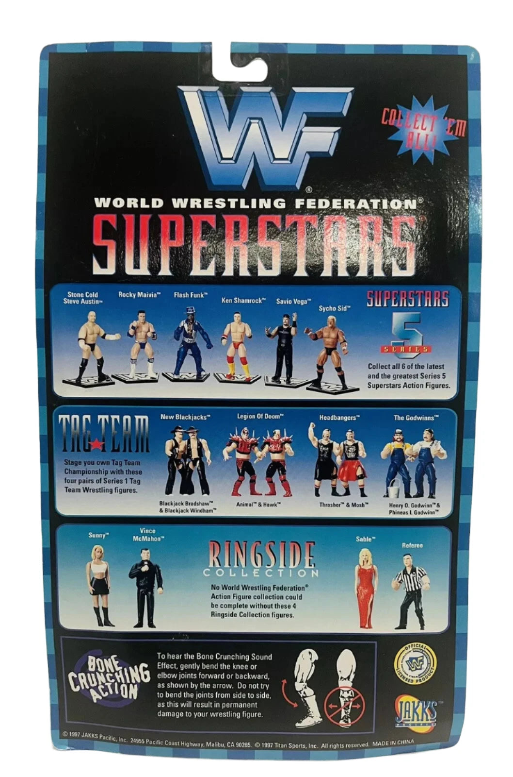 1997 WWF Jakks Pacific Superstars Series 5 Sycho Sid