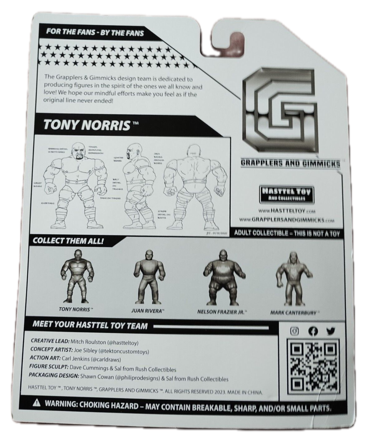 2023 Hasttel Toy Grapplers & Gimmicks Series 1 Tony Norris [Ahmed John –  Wrestling Figure Database