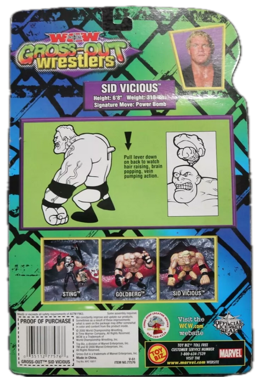 2000 WCW Toy Biz Gross-Out Wrestlers Sid Vicious