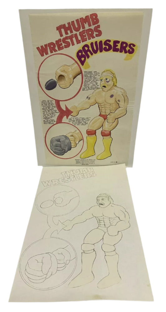 Unreleased WWF LJN Wrestling Superstars Thumb Wrestlers Bruisers