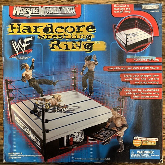 2000 WWF Jakks Pacific Finishing Moves/Final Count WrestleMania XVII Hardcore Wrestling Ring