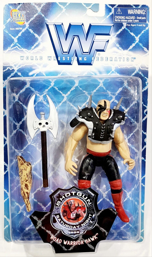 1998 WWF Jakks Pacific Shotgun Saturday Night Series 1 Road Warrior Hawk