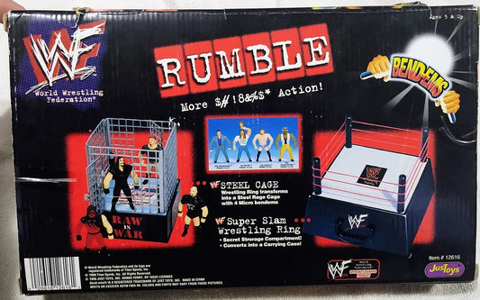 1999 WWF Just Toys Bend-Ems Rumble [With Undertaker, Stone Cold Steve Austin, Sable & Rocky Maivia]