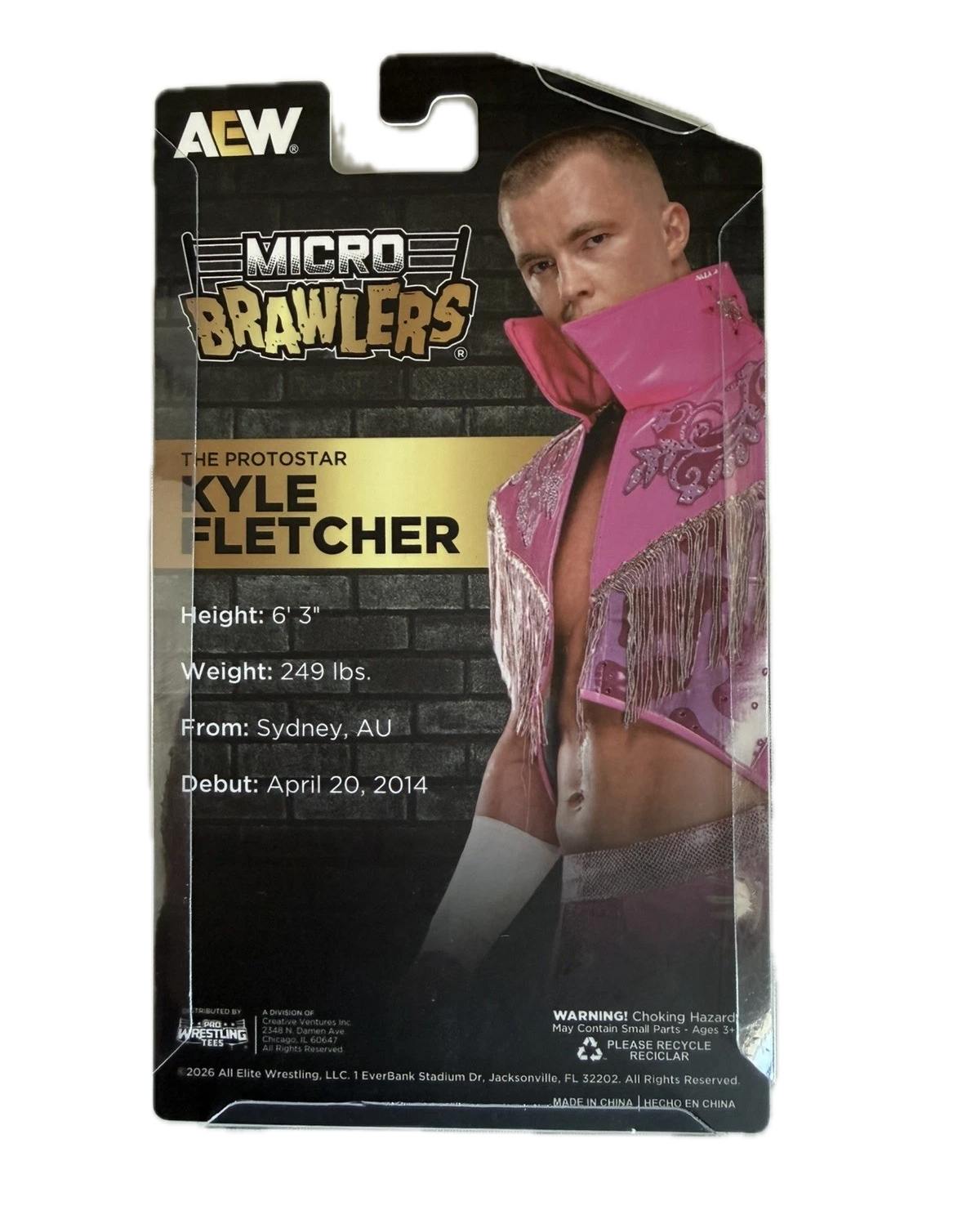 2026 AEW Pro Wrestling Tees Crate Exclusive Kyle Fletcher Micro Brawler [Chase]
