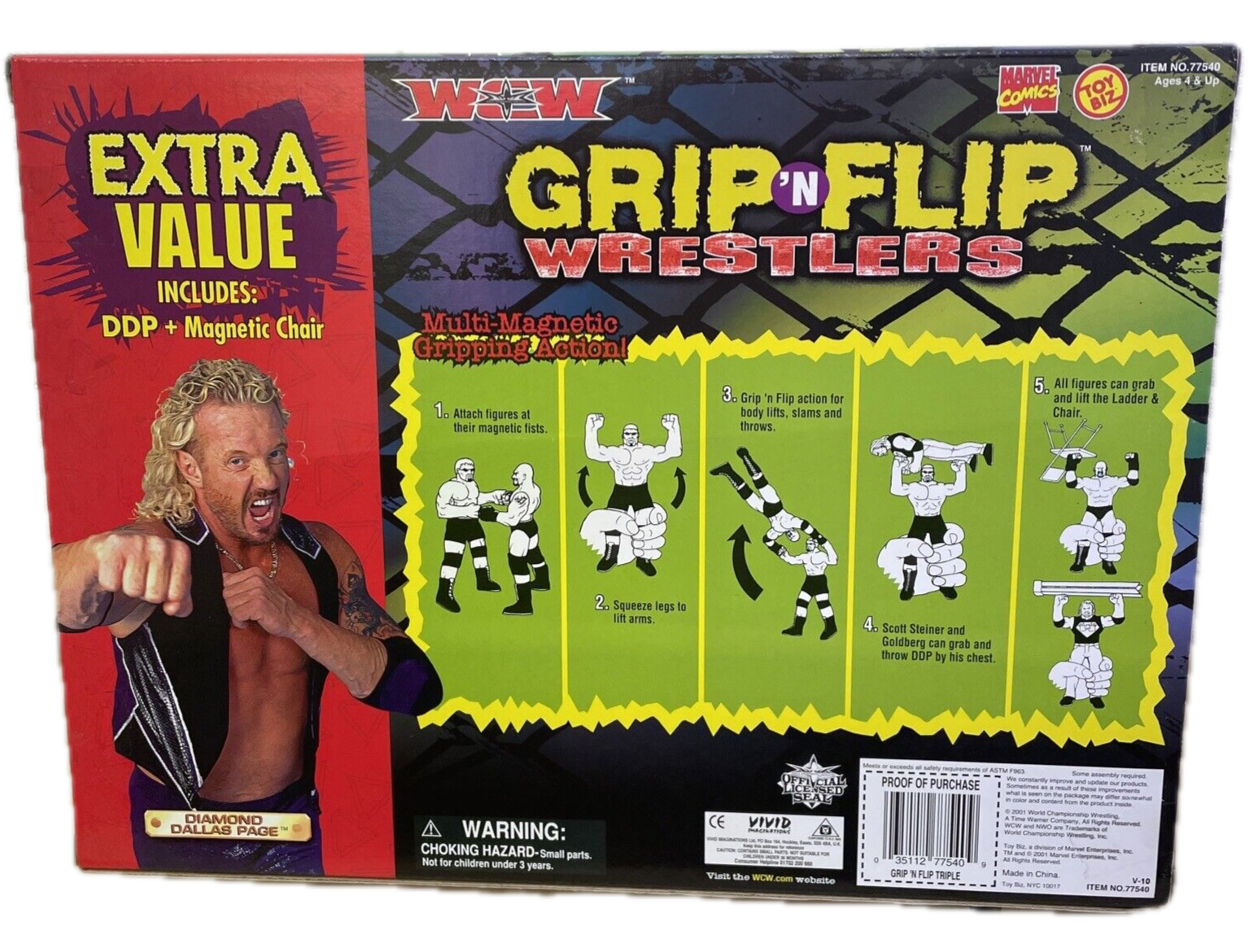 1999 WCW Toy Biz Grip 'N' Flip Series 2 Scott Steiner, Goldberg