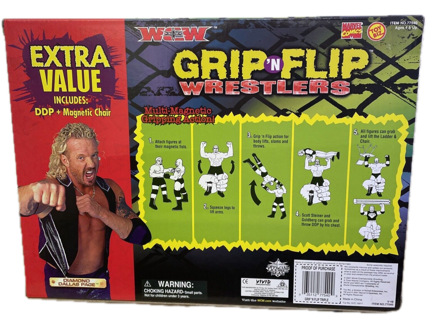 1999 WCW Toy Biz Grip 'N' Flip Series 2 Scott Steiner, Goldberg & Diamond Dallas Page