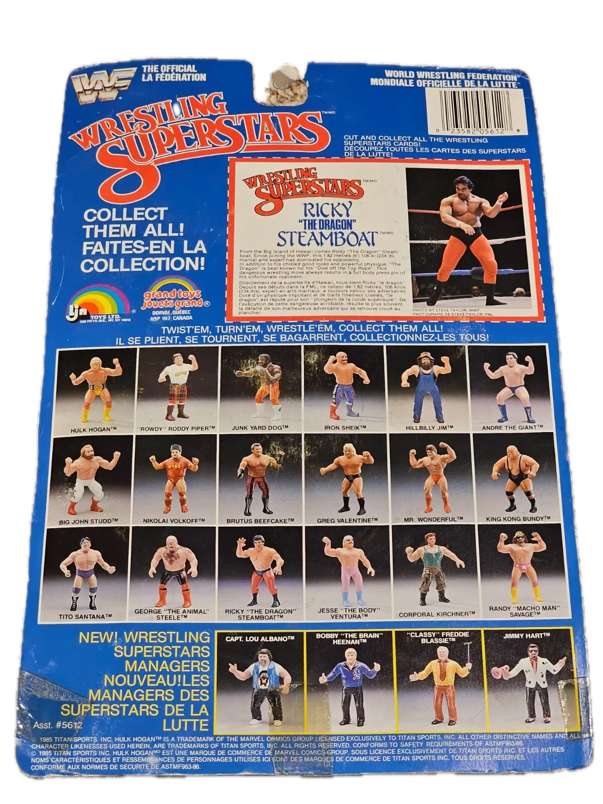 1986 WWF LJN Wrestling Superstars Series 3 Ricky "The Dragon" Steamboat