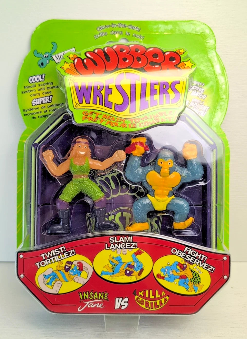 Moose Toys Wubber Wrestlers Series 2 Grudge Match: Insane Jane vs. Killa Gorilla