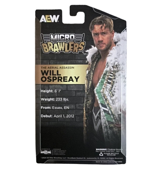 2024 AEW Pro Wrestling Tees Micro Brawlers Live Event Exclusive Will Ospreay