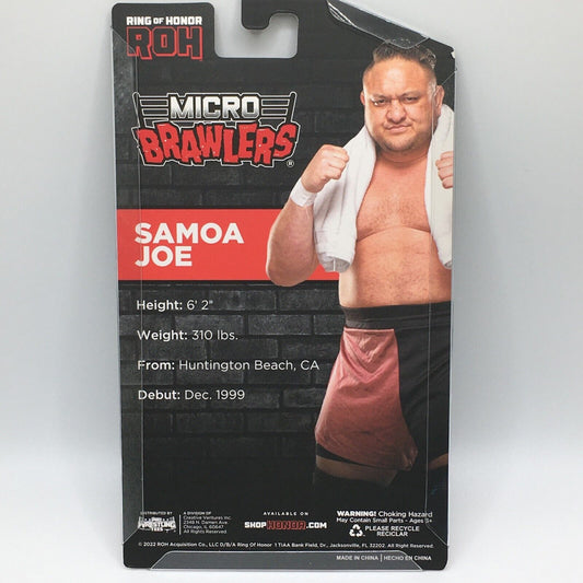 2022 ROH Pro Wrestling Tees Limited Edition Micro Brawler Samoa Joe