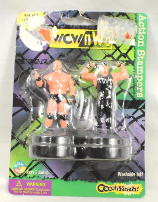 1998 WCW/nWo Colorbök Paper Products Goldberg & Hollywood Hogan Action Stampers