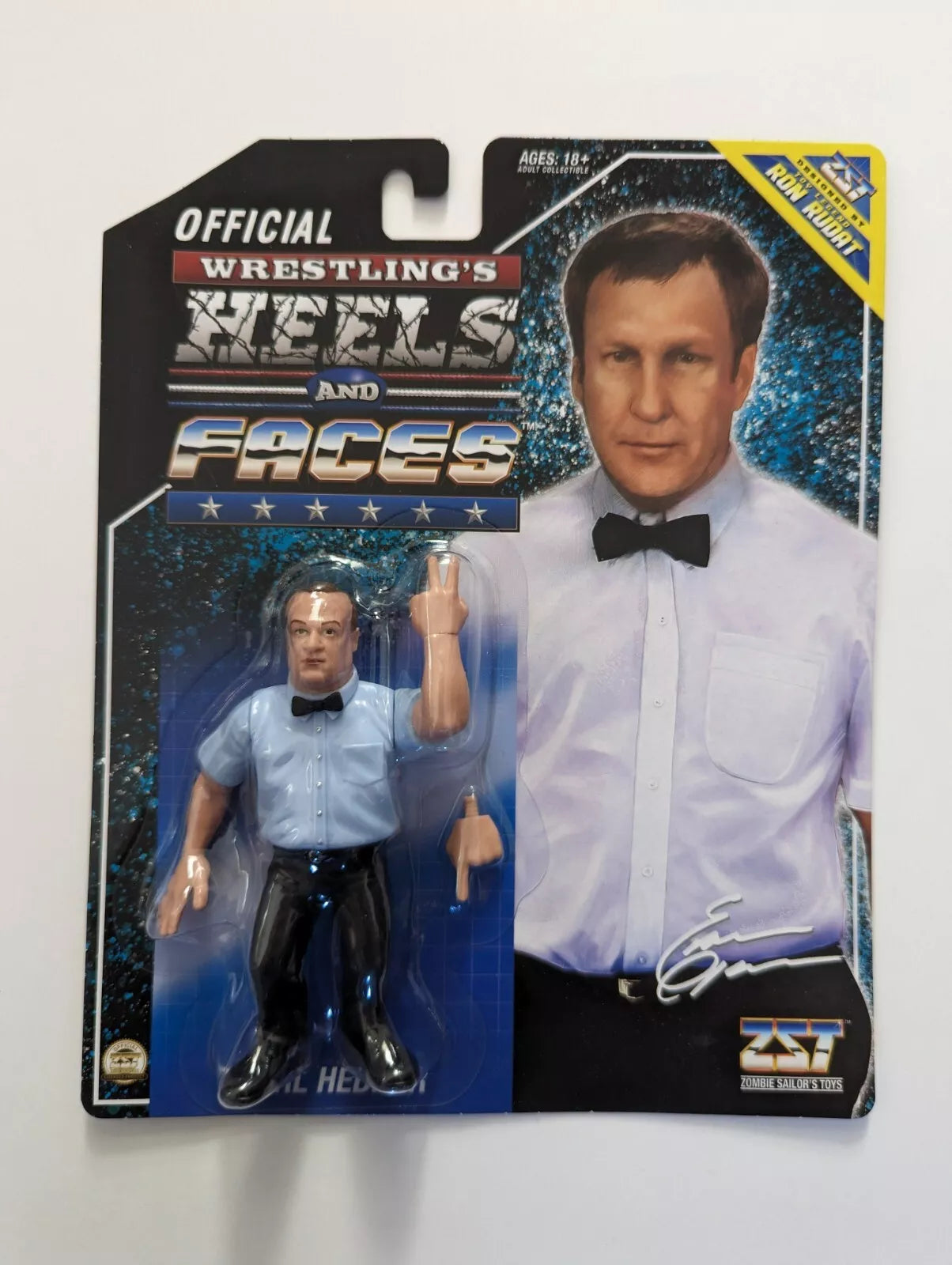 2022 Zombie Sailor's Toys Wrestling's Heels & Faces Series 1 Earl Hebner