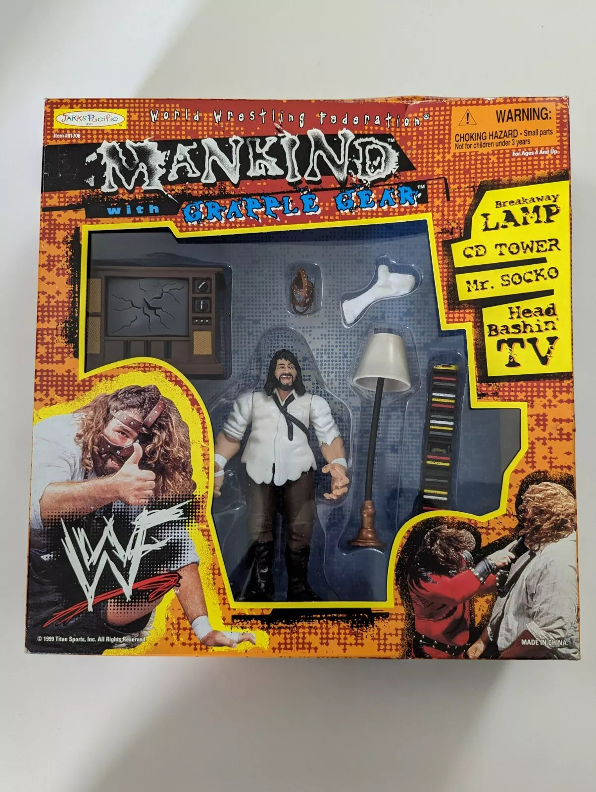 1999 WWF Jakks Pacific Mankind with Grapple Gear [Exclusive]