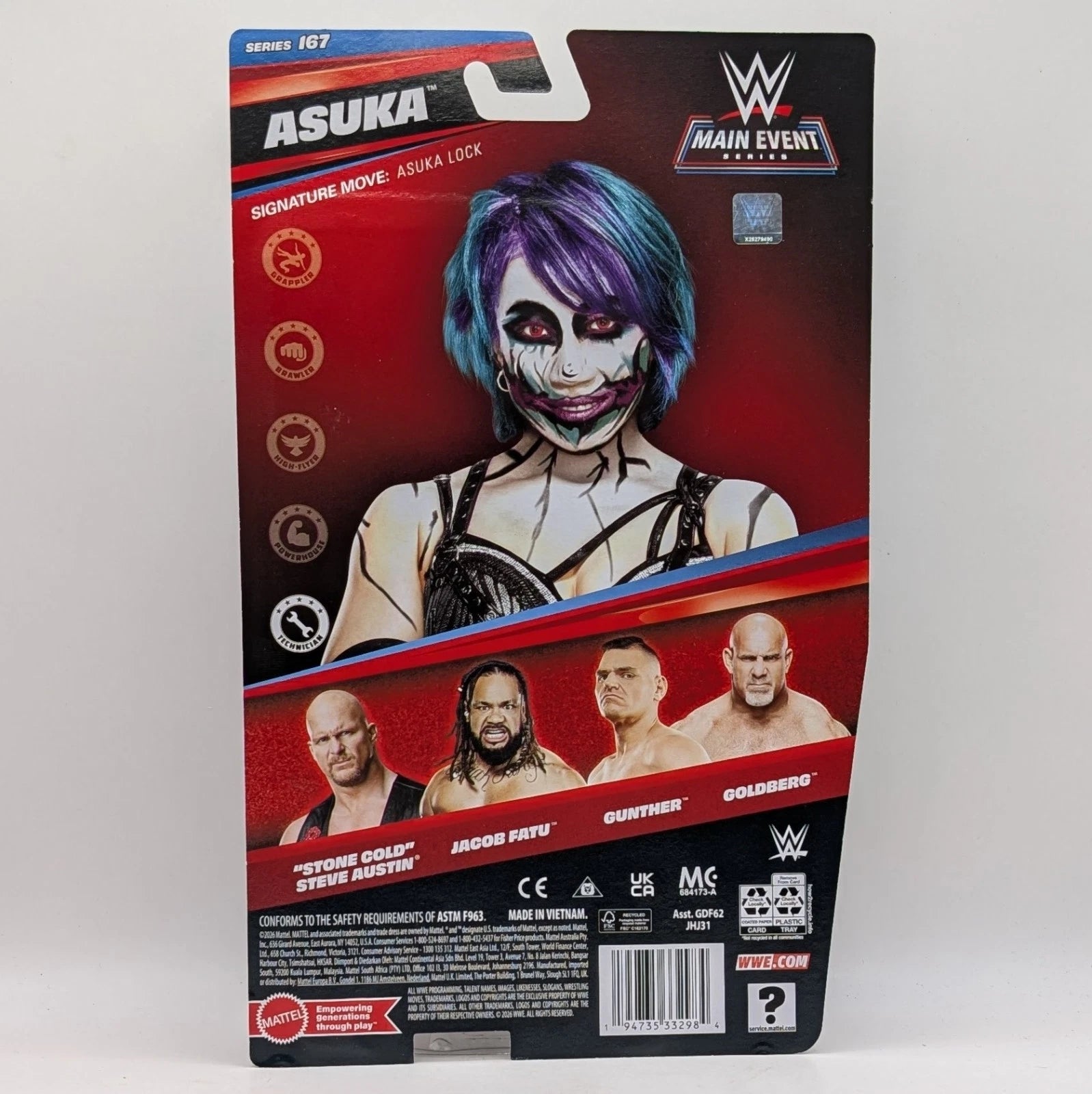 2026 WWE Mattel Main Event Series 167 Asuka – Wrestling Figure