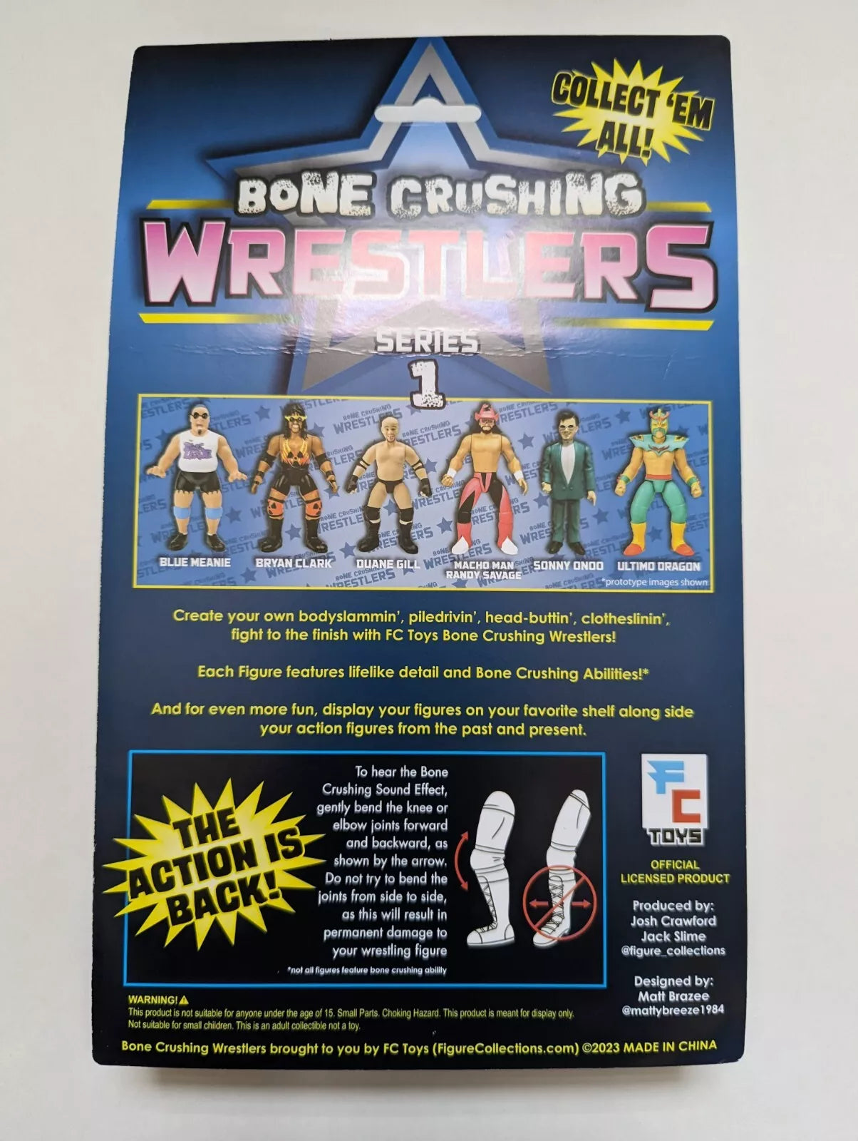 2023 FC Toys Bone Crushing Wrestlers Series 1 The Blue Meanie [Variant Edition]