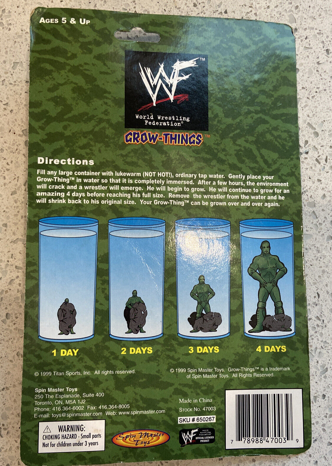1998-1999 WWF Spin Master Toys Grow-Things The Rock