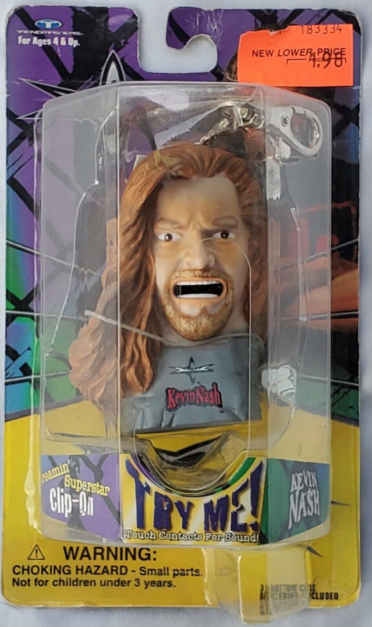 1999 WCW Trendmasters Screamin' Superstar Clip-Ons Kevin Nash