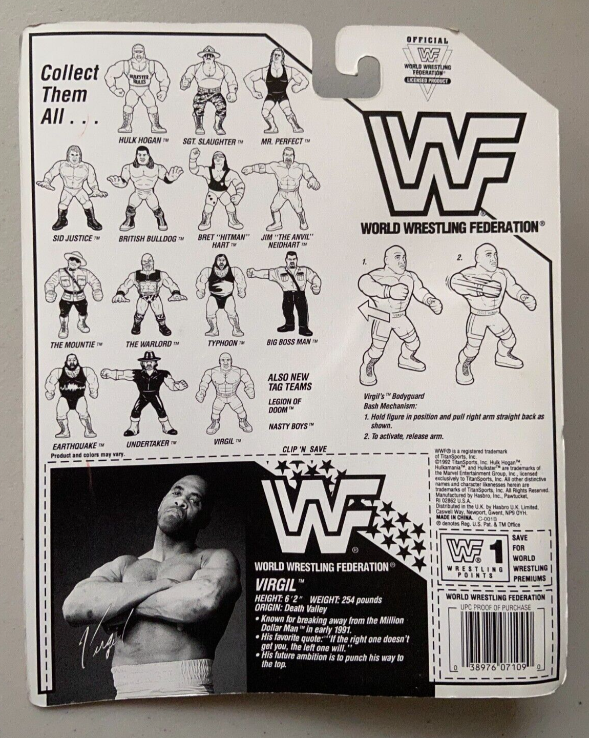 即決 ハズブロ HASBRO WWF フィギュア ヴァージル 1992 ブルーカード
