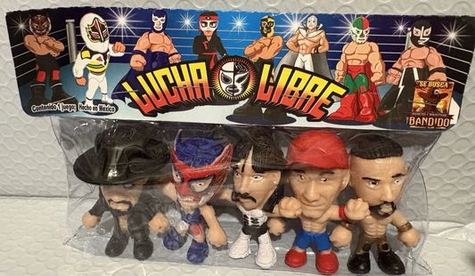 Bandido Juguetes y Didácticos Lucha Libre Bootleg/Knockoff Cabezones: Undertaker, El Grande Americano, Dominik Mysterio, John Cena & Andrade