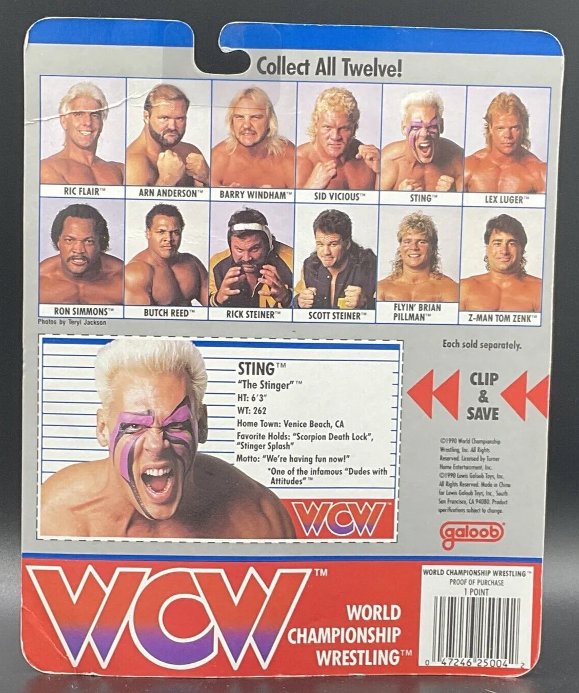 1990 WCW Galoob Series 1 Sting [With Blue Tights]