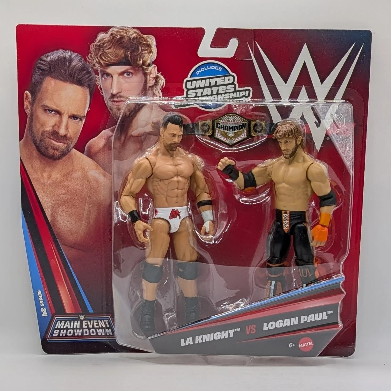 2025 WWE Mattel Main Event Showdown Series 24 LA Knight vs. Logan Paul