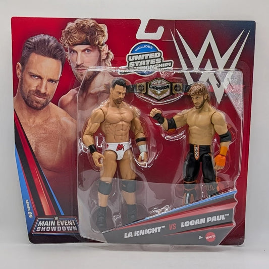 2025 WWE Mattel Main Event Showdown Series 24 LA Knight vs. Logan Paul