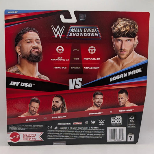 2026 WWE Mattel Main Event Showdown Series 27 Jey Uso vs. Logan Paul