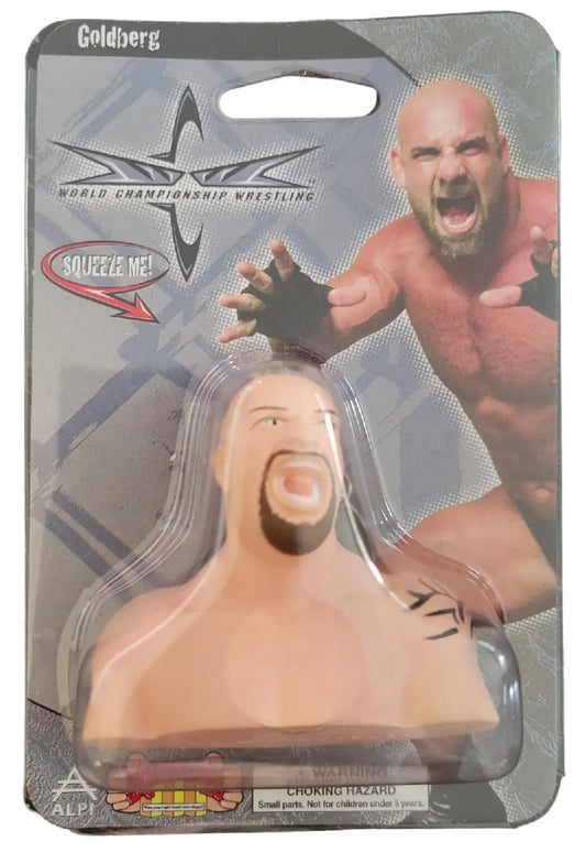 1999 WCW Alpi International Squeezies Goldberg Keychain