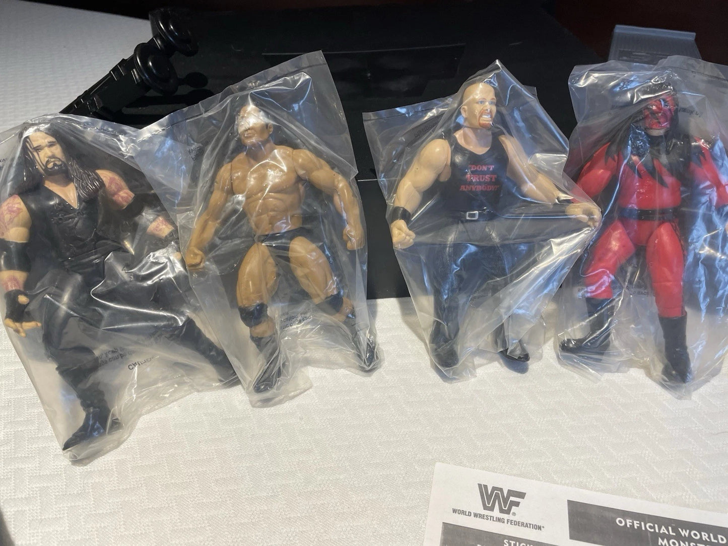 2000 WWF Jakks Pacific Sears Mailaway Raw is War Monster Ring With Grapple Gear [With Kane, Stone Cold Steve Austin, The Rock & Undertaker]