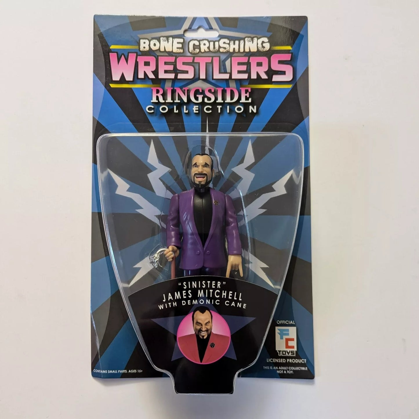 2024 FC Toys Bone Crushing Wrestlers Ringside Collection "Sinister" James Mitchell [Purple]