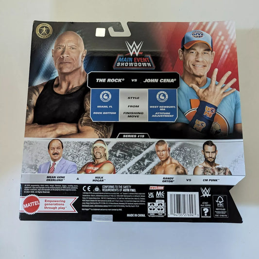 2024 WWE Mattel Main Event Showdown Series 19 The Rock vs. John Cena