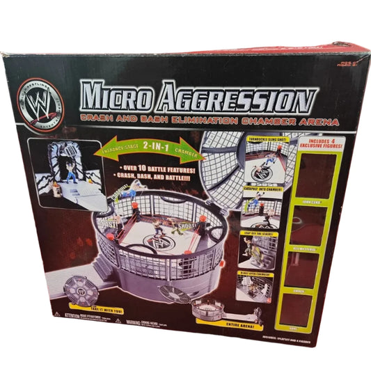 2008 WWE Jakks Pacific Micro Aggression Crash and Bash Elimination Chamber Arena [SmackDown Fist Entry]