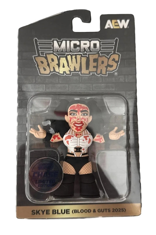 2026 AEW Pro Wrestling Tees Crate Exclusive Skye Blue [Blood & Guts 2025] Micro Brawler [Chase]