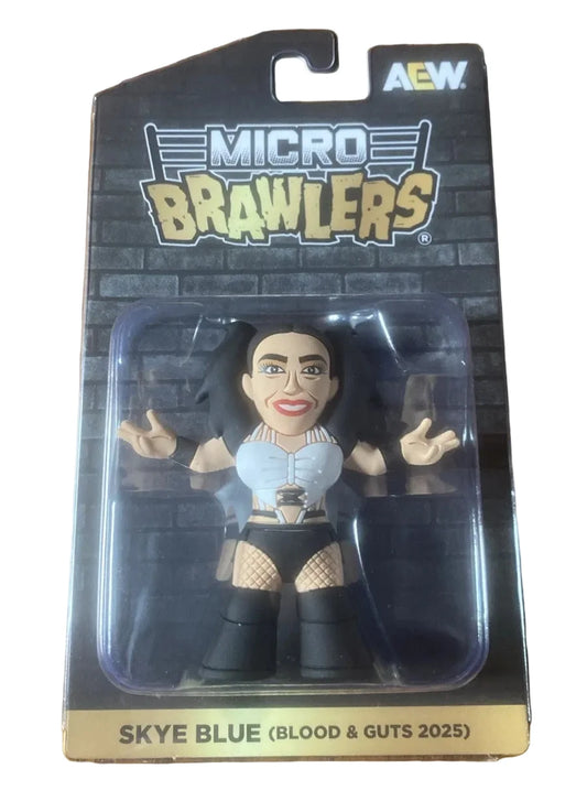 2026 AEW Pro Wrestling Tees Crate Exclusive Skye Blue [Blood & Guts 2025] Micro Brawler