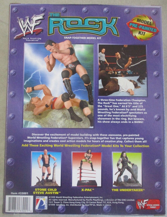 1999 WWF Pacific Playthings The Rock Snap-Together Model Kit