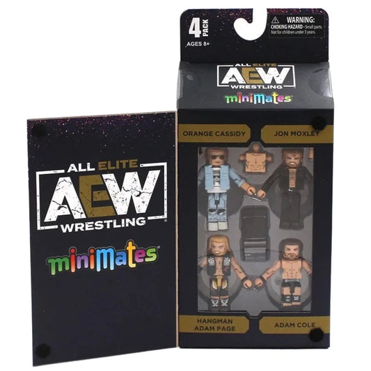 2024 AEW Diamond Select Toys Minimates Series 2 4-Pack: Adam Cole, Hangman Adam Page, Jon Moxley & Orange Cassidy