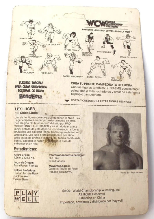 1991 WCW Play Well Bend-Ems Lex Luger