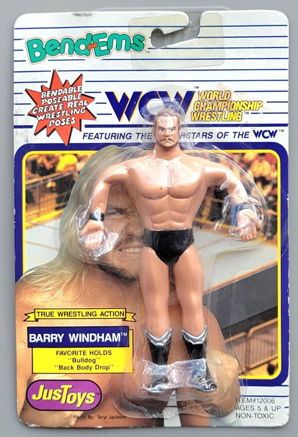 WCW BendEms フィギュアセット 5体 1990 WCW Just Toys Bend-Ems Barry Windham – Wrestling Figure Database