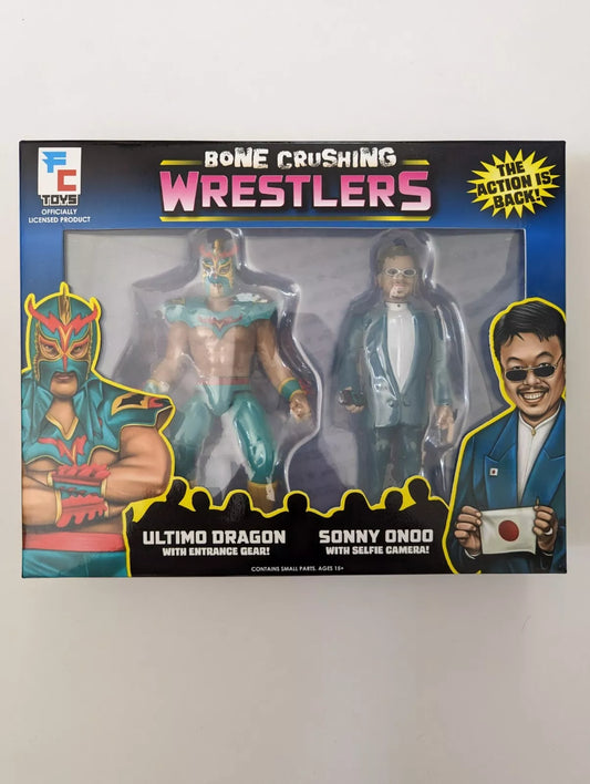 2024 FC Toys Bone Crushing Wrestlers Series 1 Ultimo Dragon [With Teal Gear] & Sonny Onoo [With Teal Suit]