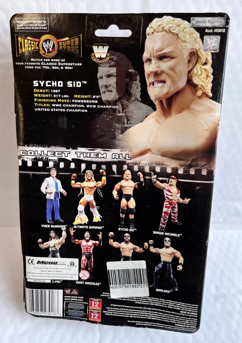 2007 WWE Jakks Pacific Classic Superstars Series 16 Sycho Sid [With Kneepads]