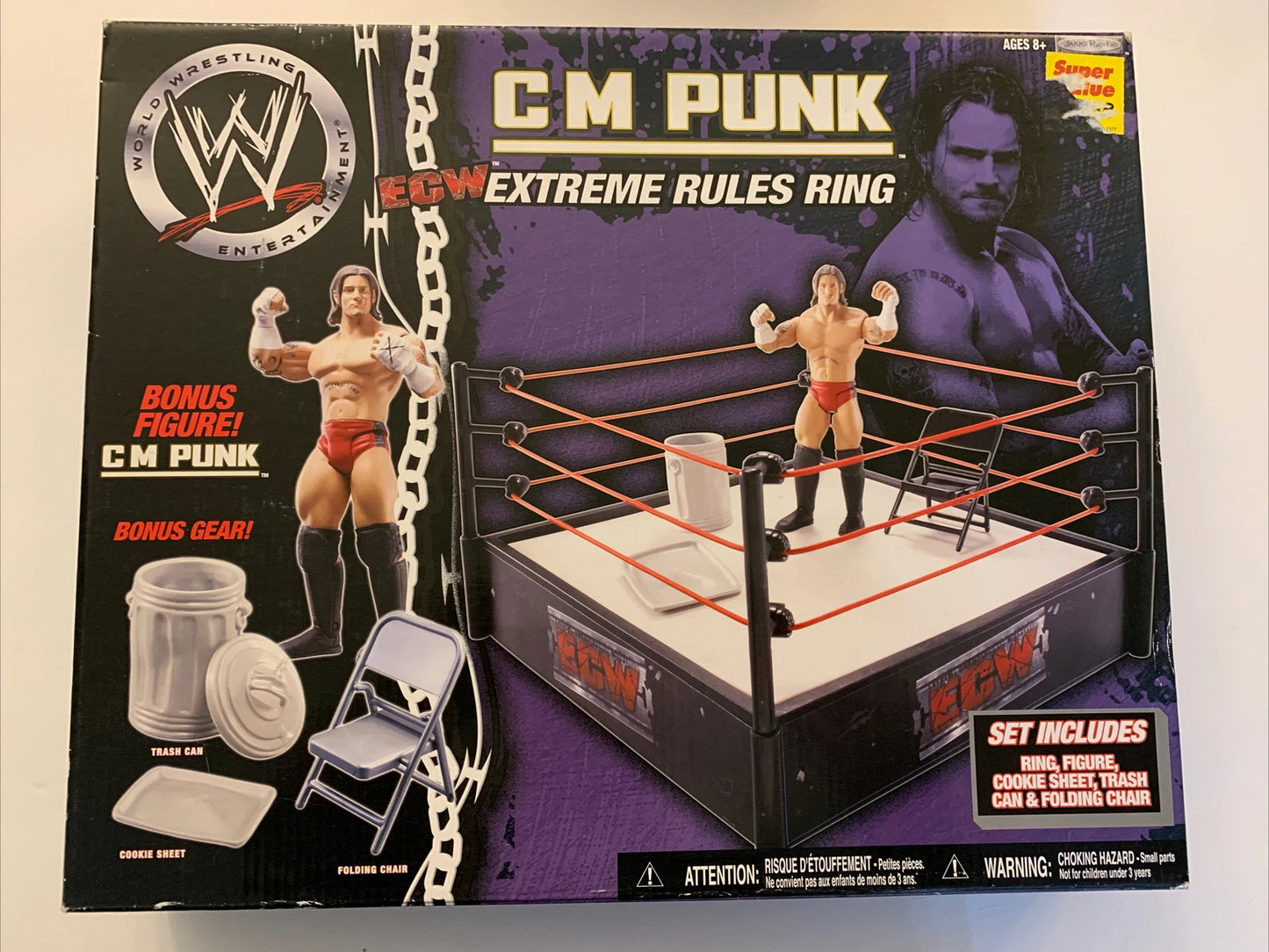 2007 WWE Jakks Pacific ECW Extreme Rules Ring [With CM Punk