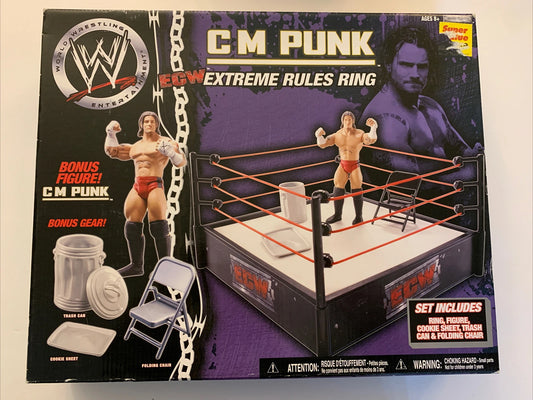 2007 WWE Jakks Pacific ECW Extreme Rules Ring [With CM Punk
