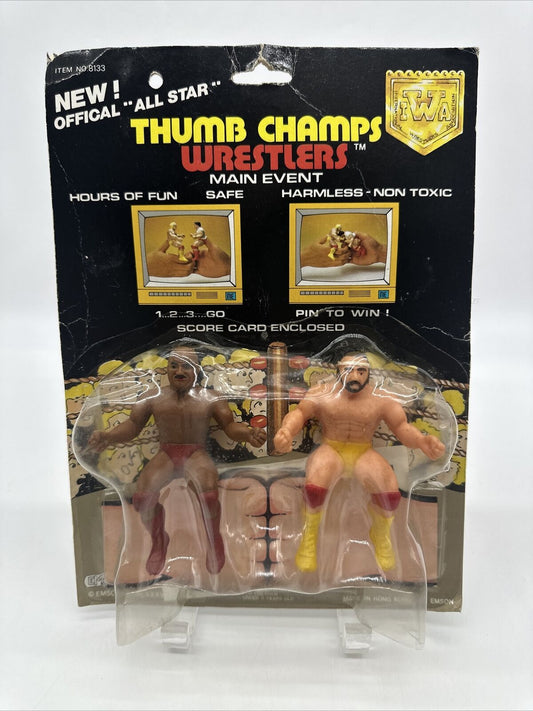 1985 Emson Bootleg/Knockoff IWA Thumb Champs Wrestlers