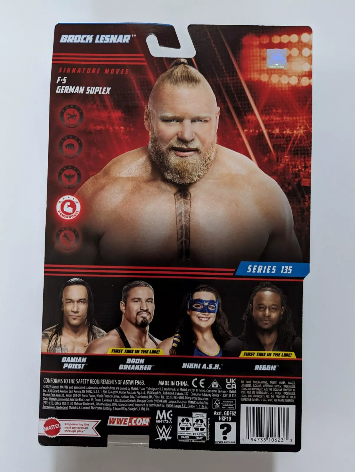 2022 WWE Mattel Basic Series 135 Brock Lesnar – Wrestling Figure