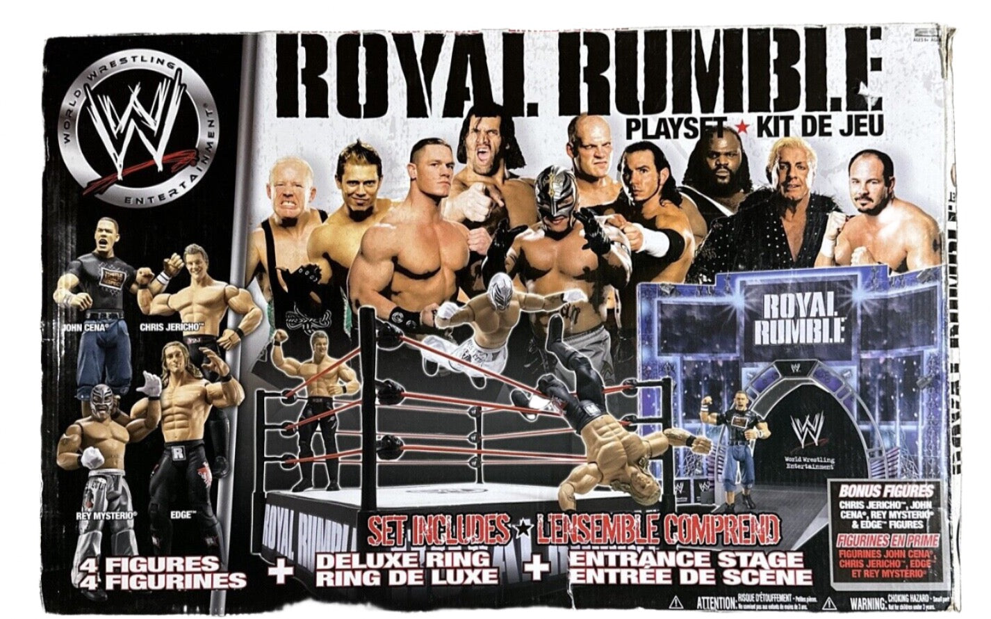 2008 WWE Jakks Pacific Royal Rumble Playset [With John Cena, Chris Jericho, Rey Mysterio & Edge]